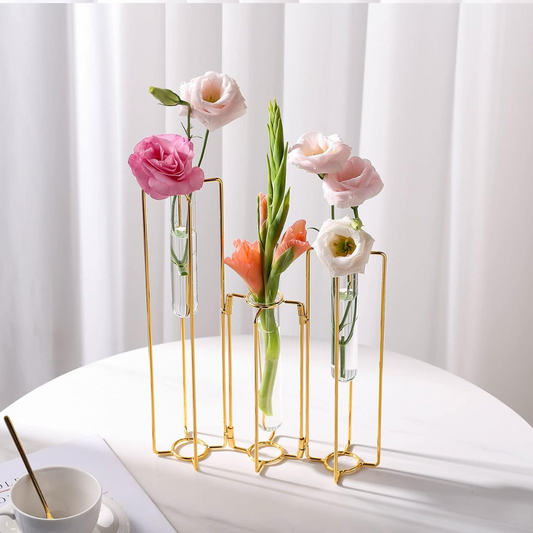 Metal Tüp Çiçek Vazosu